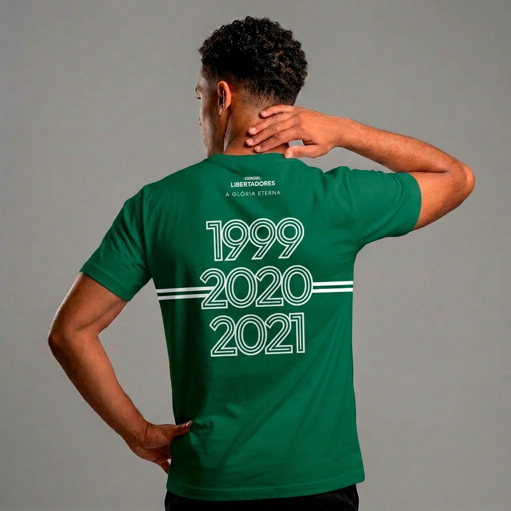 Camiseta Unissex Verde Tricampeão