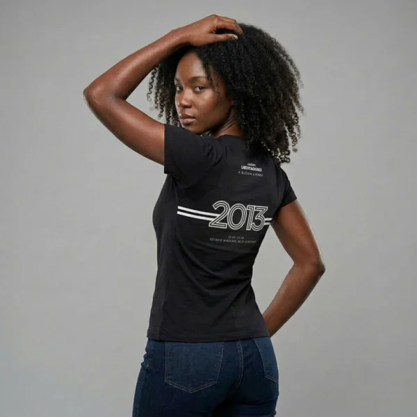 Camiseta Baby Look Preta Campeão