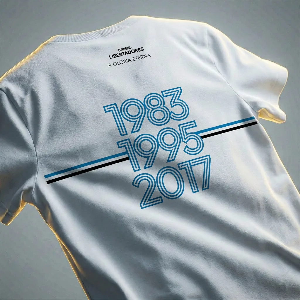 Camiseta Unissex Branca Tricampeão