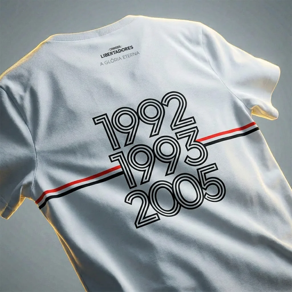 Camiseta Unissex Branca Tricampeão