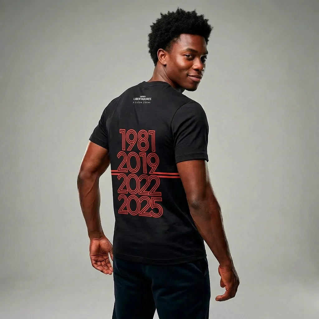 Camiseta Unissex Preta Tetracampeão