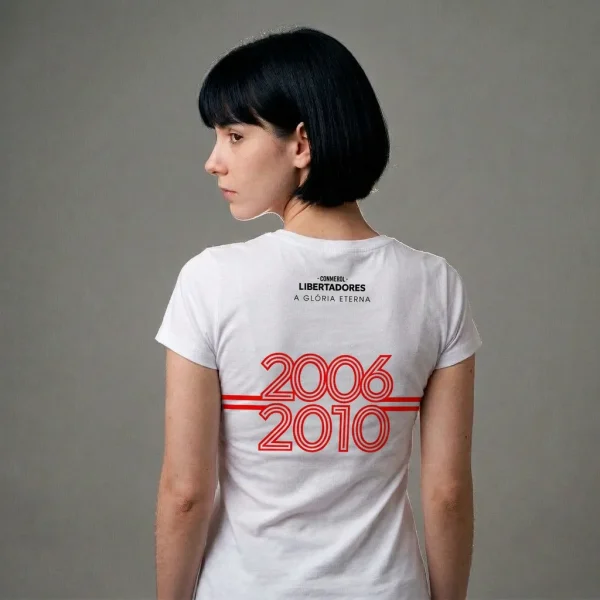 Camiseta Baby Look Branca Bicampeão