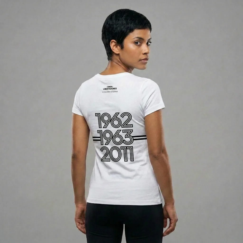 Camiseta Baby Look Branca Tricampeão