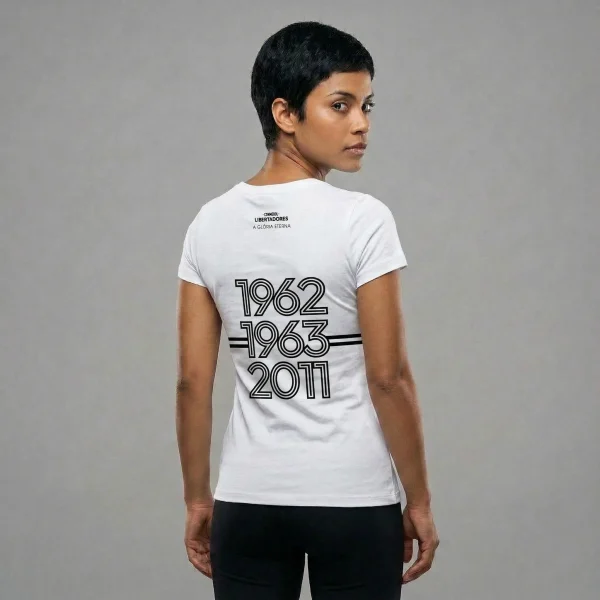 Camiseta Baby Look Branca Tricampeão