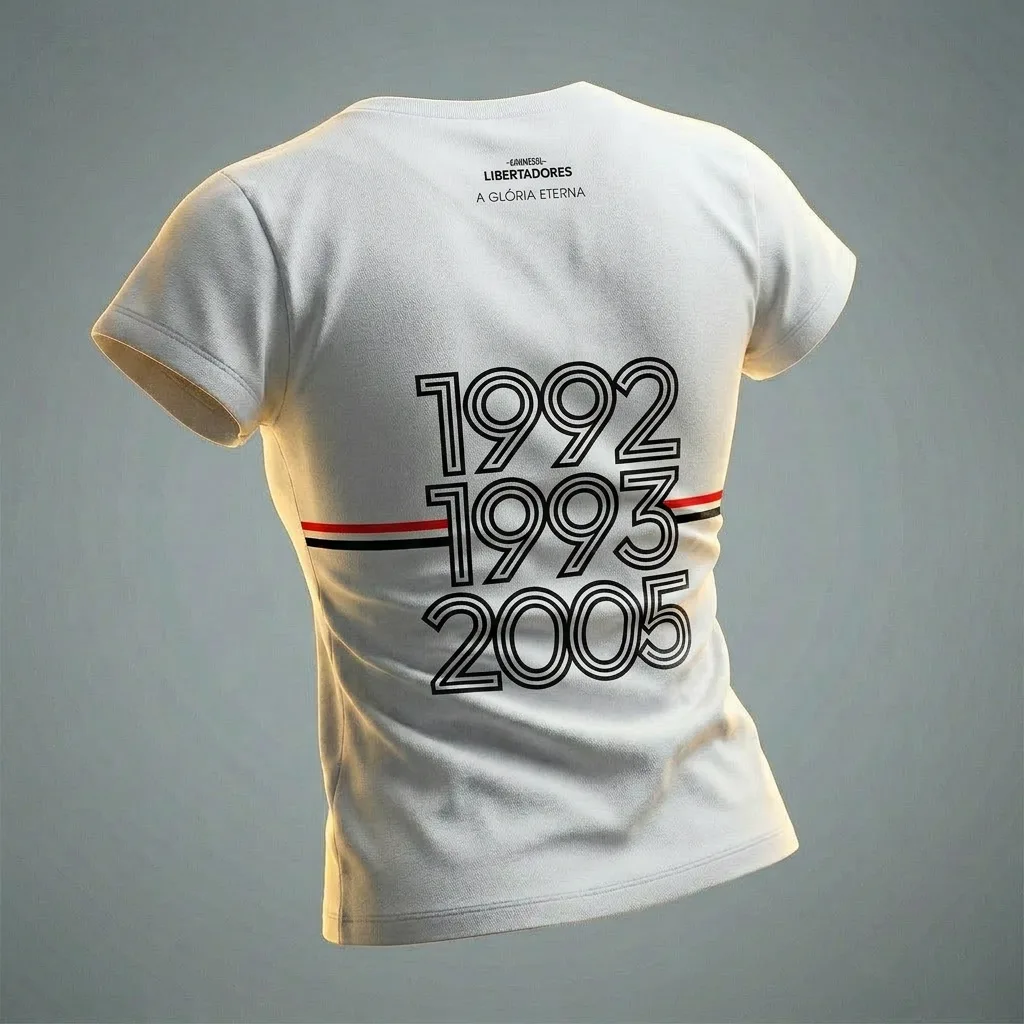 Camiseta Baby Look Branca Tricampeão