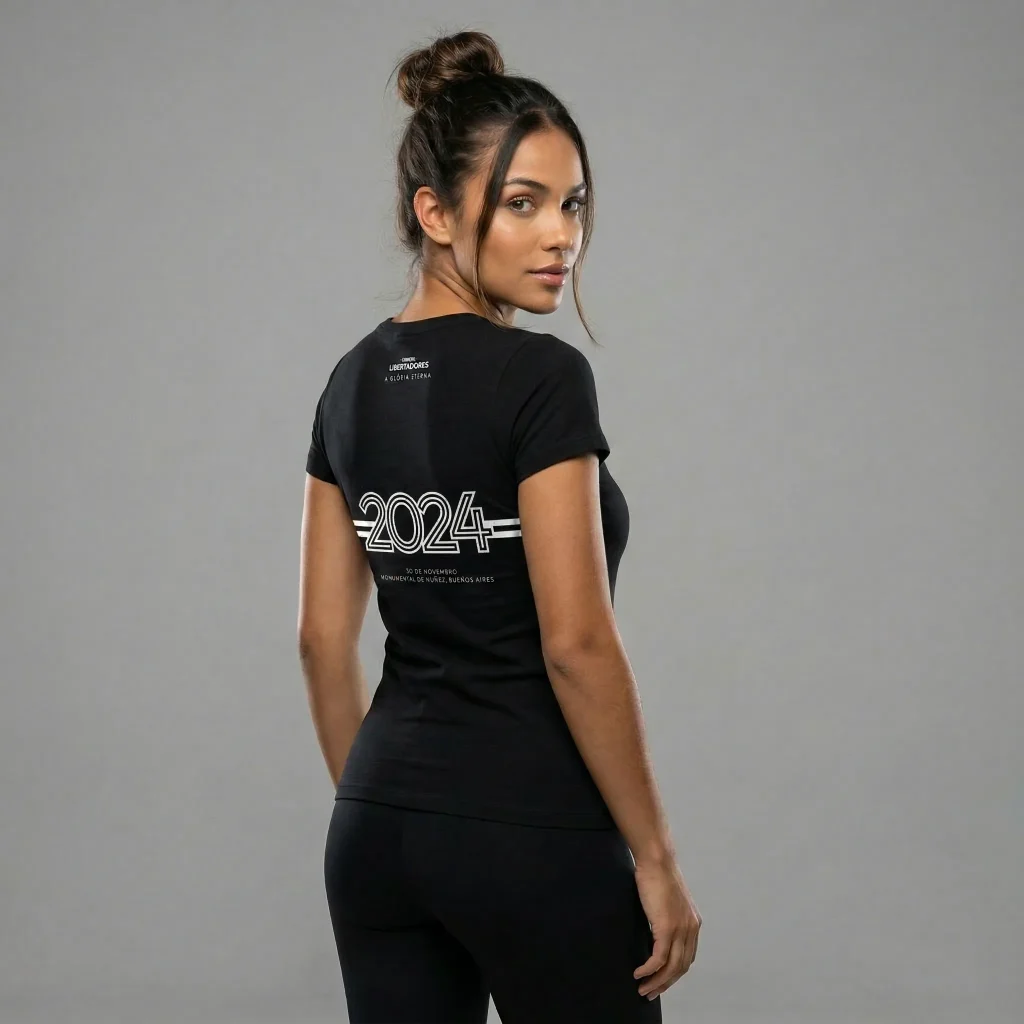 Camiseta Baby Look Preta Campeão