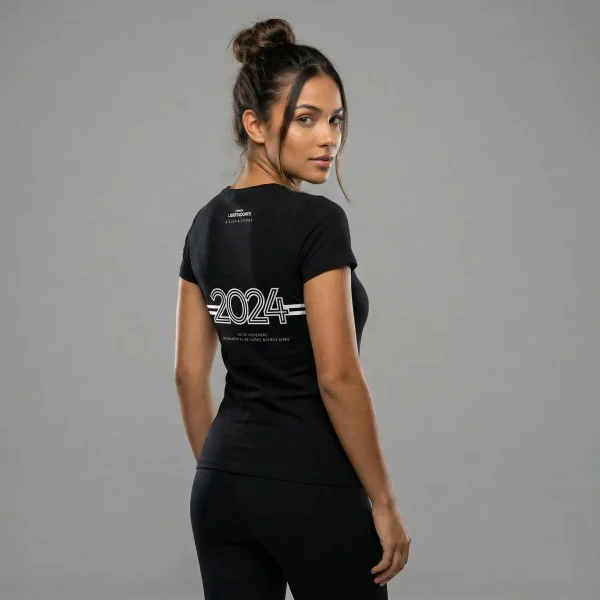 Camiseta Baby Look Preta Campeão