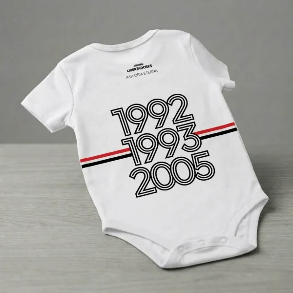 Body bebê Branco Tricampeão