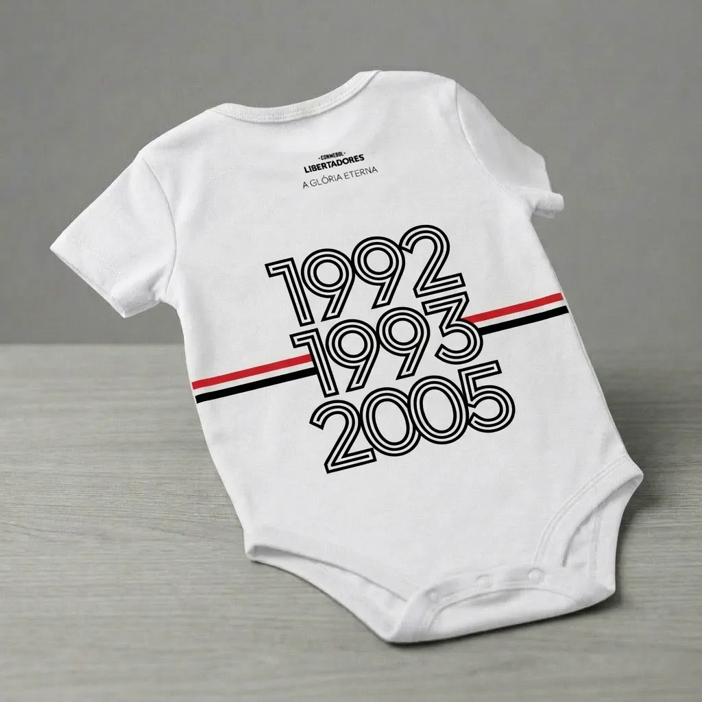 Body bebê Branco Tricampeão