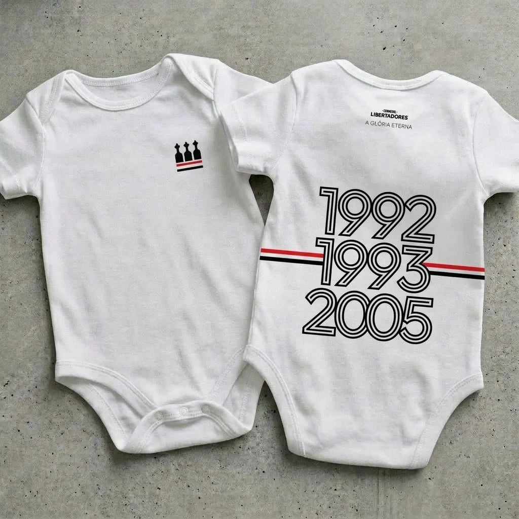 Body bebê Branco Tricampeão