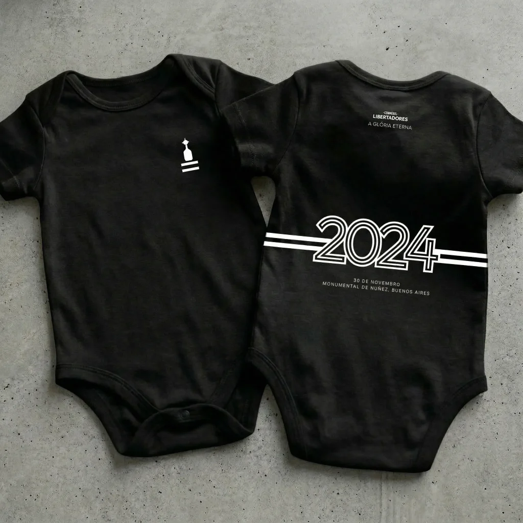 Body bebê Preto Campeão