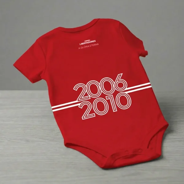Body bebê Vermelho Bicampeão