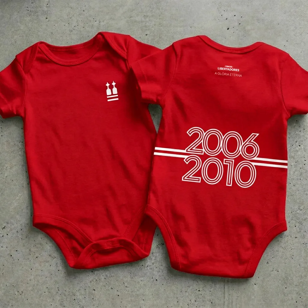 Body bebê Vermelho Bicampeão