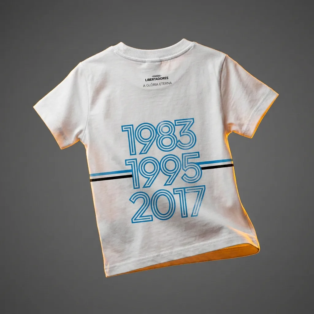 Camiseta Infantil Branca Tricampeão