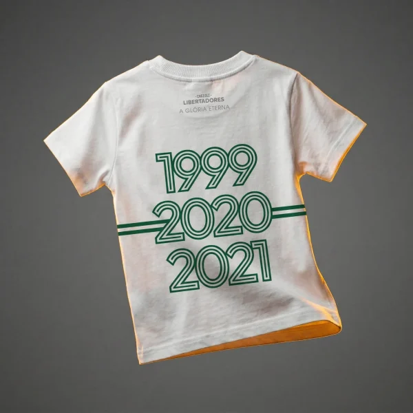 Camiseta Infantil Branca Tricampeão