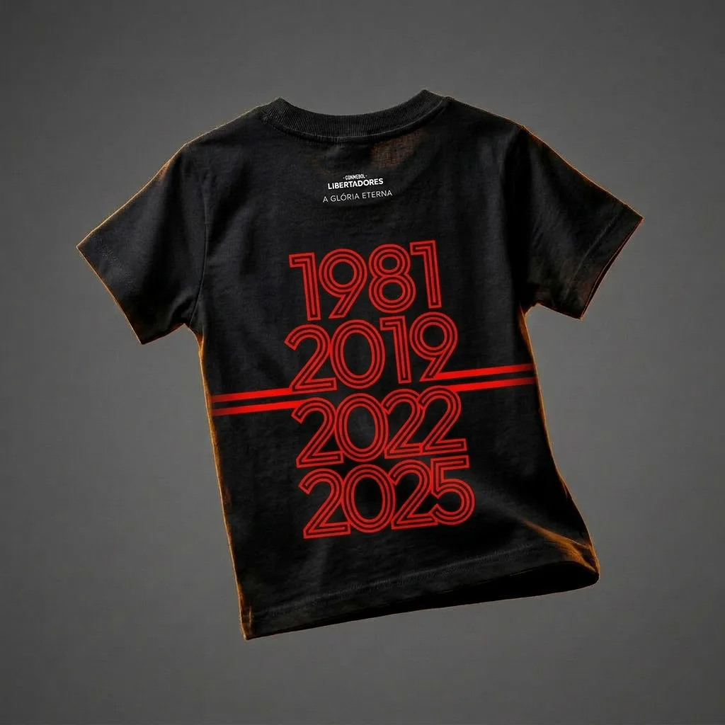 Camiseta Infantil Preta Tetracampeão