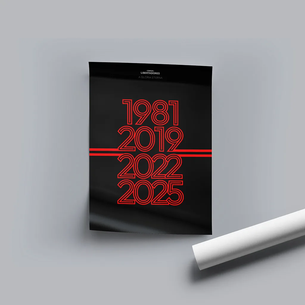 Poster Preto Tetracampeão