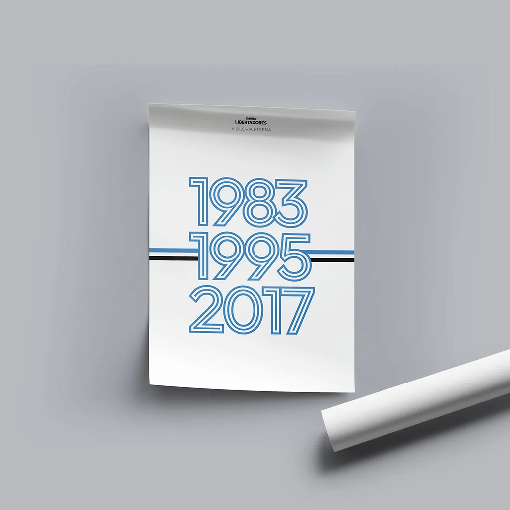 Poster Branco Tricampeão