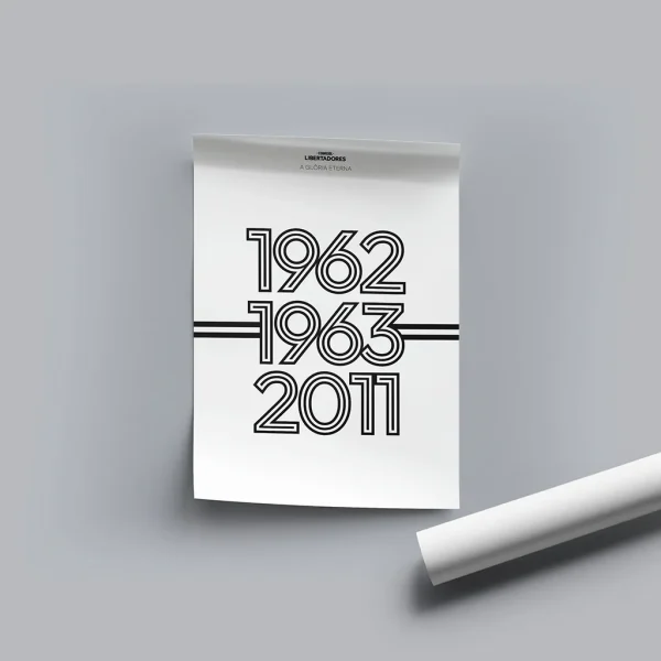 Poster Branco Tricampeão