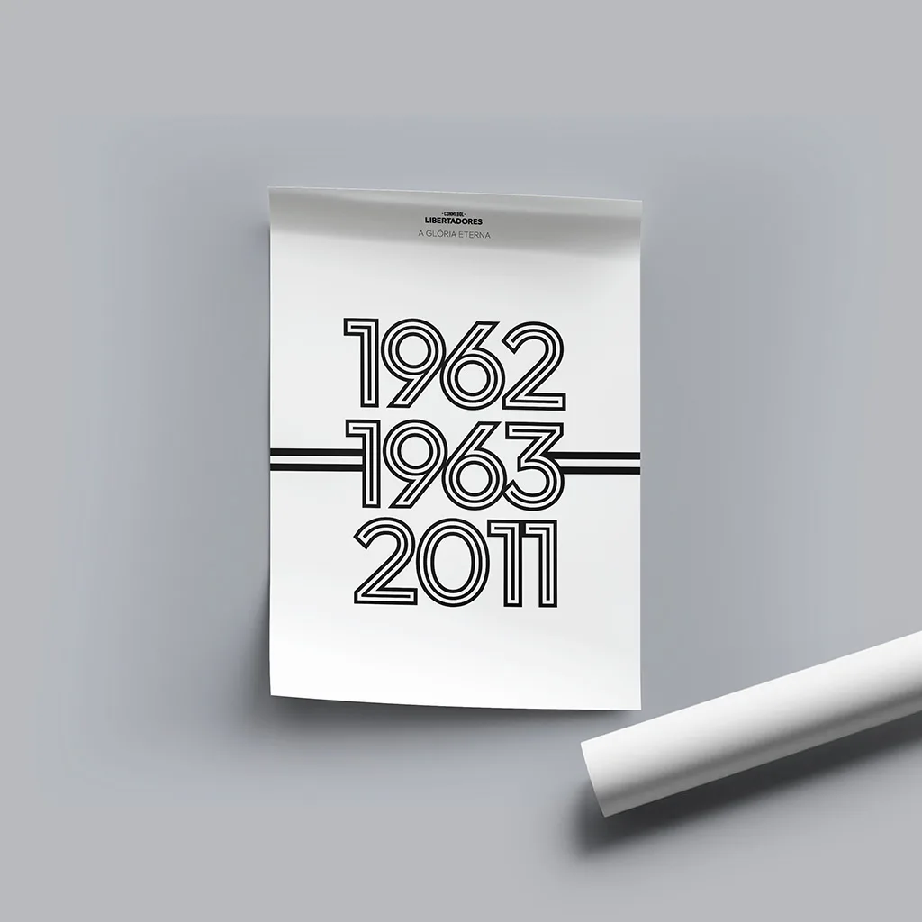 Poster Branco Tricampeão