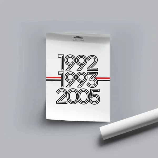 Poster Branco Tricampeão