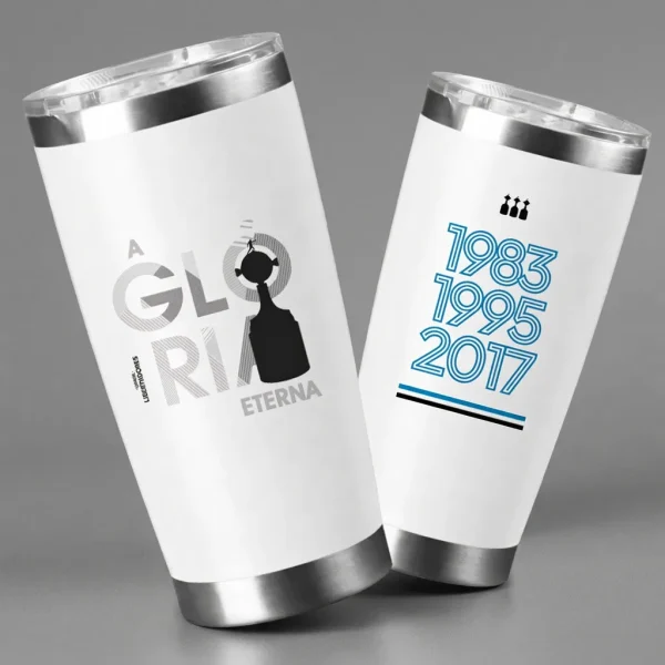 Copo Térmico Branco Tricampeão