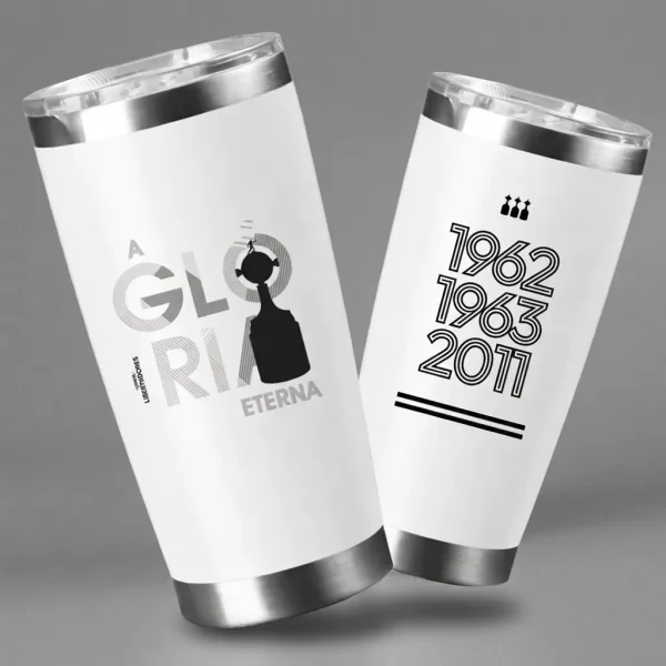 Copo Térmico Branco Tricampeão