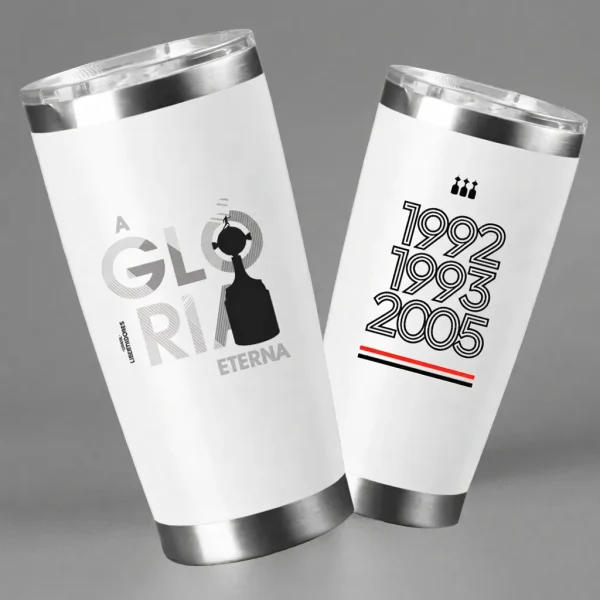 Copo Térmico Branco Tricampeão