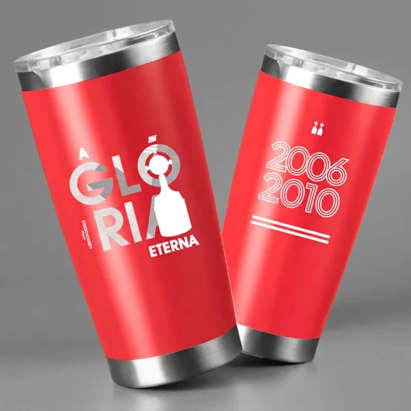 Copo Térmico Vermelho Bicampeão