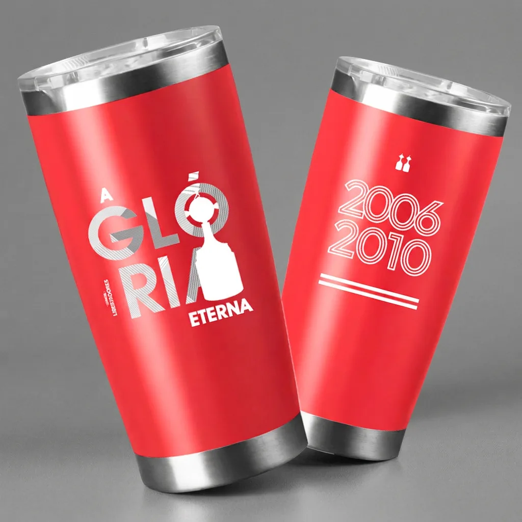 Copo Térmico Vermelho Bicampeão